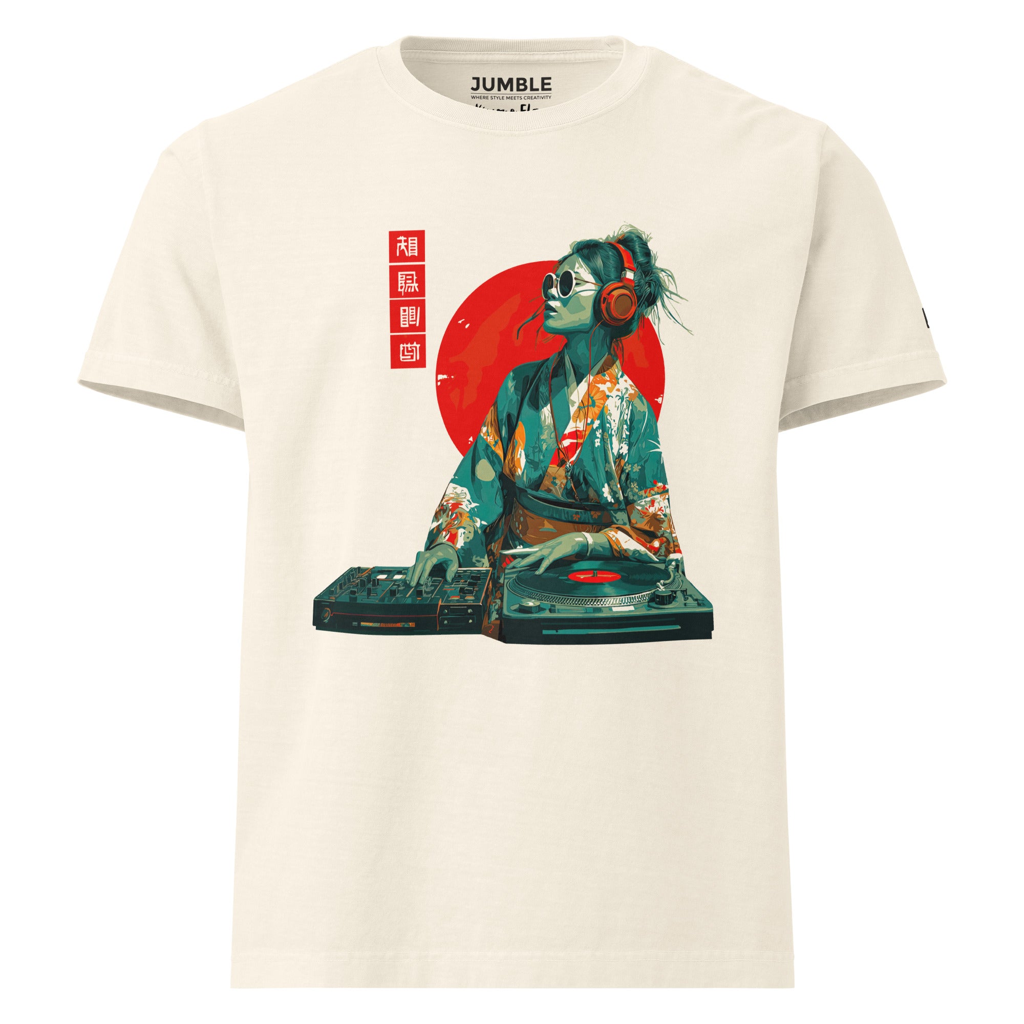 Kimono Flow Garment-Dyed Oversized T-Shirt | DJ Kimono Graphic