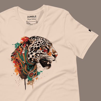 wrinkled soft cream Mayan Wildcat Unisex t-shirt