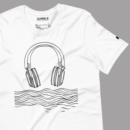 wrinkled white Tidal Beat Unisex t-shirt