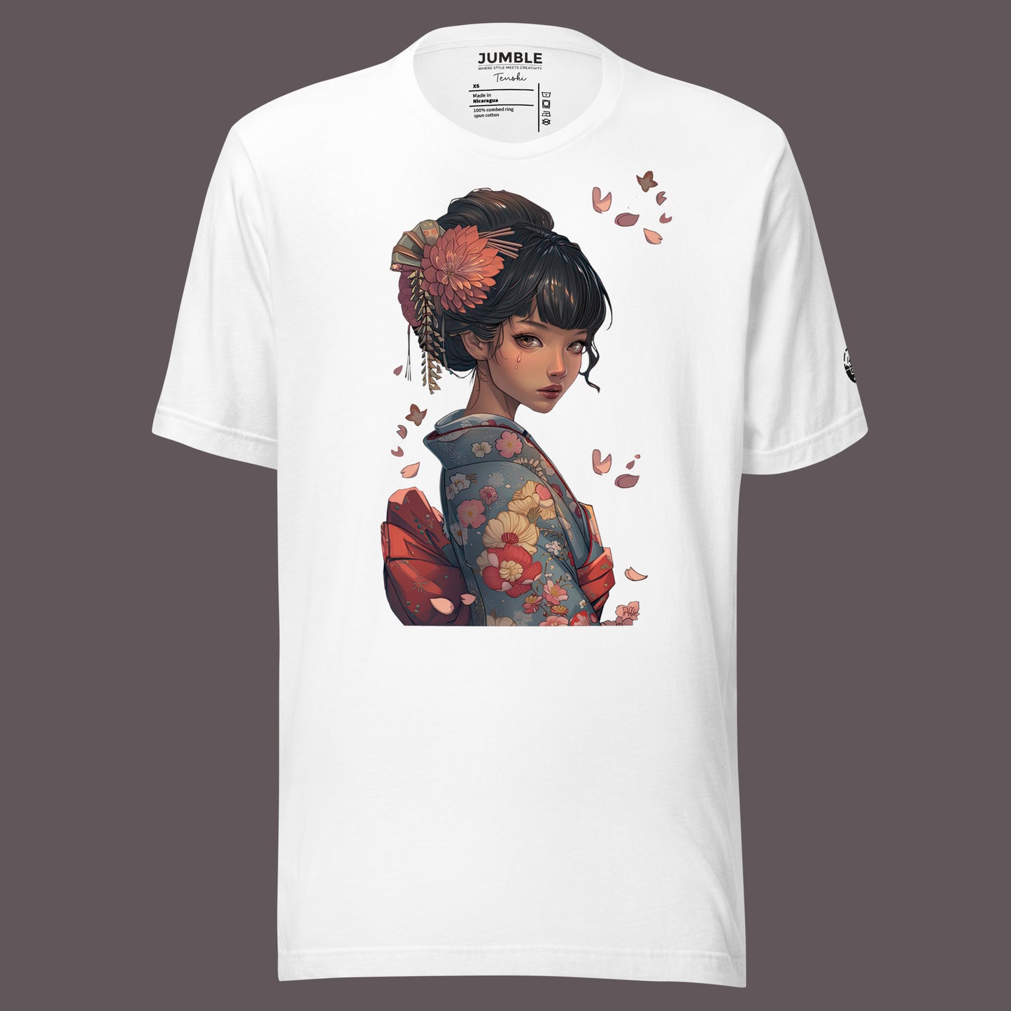 white Tenshi (天使) Unisex t-shirt