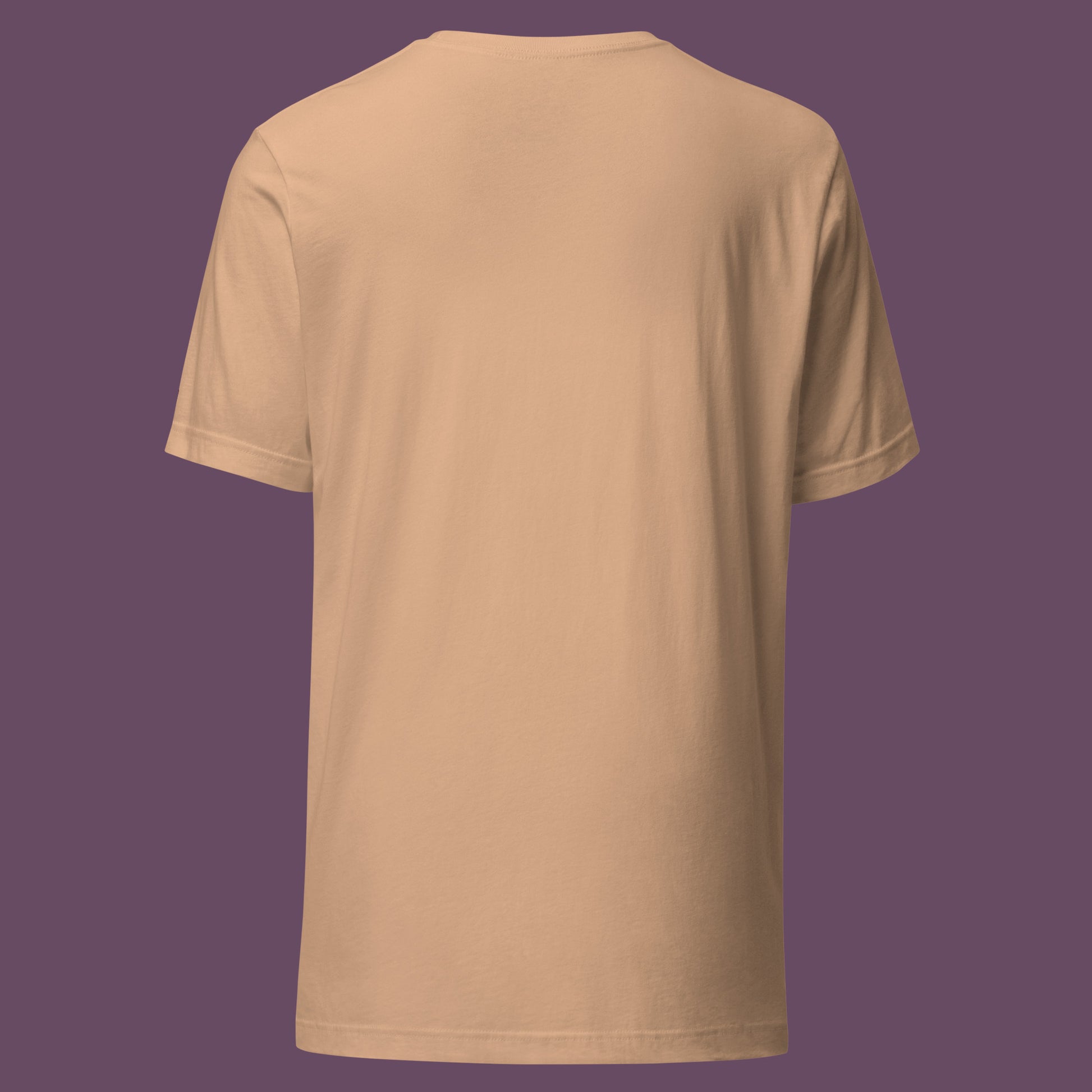 back view of tan Twilight Root Unisex t-shirt