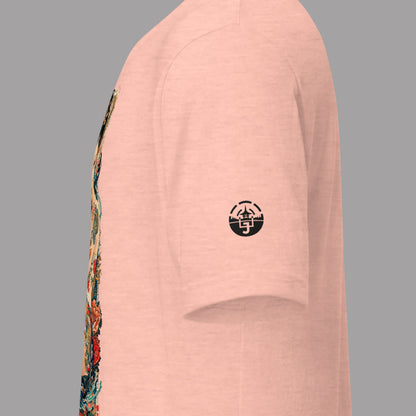 sleeve logo on heather prism peach  Irezumi Unisex T-Shirt