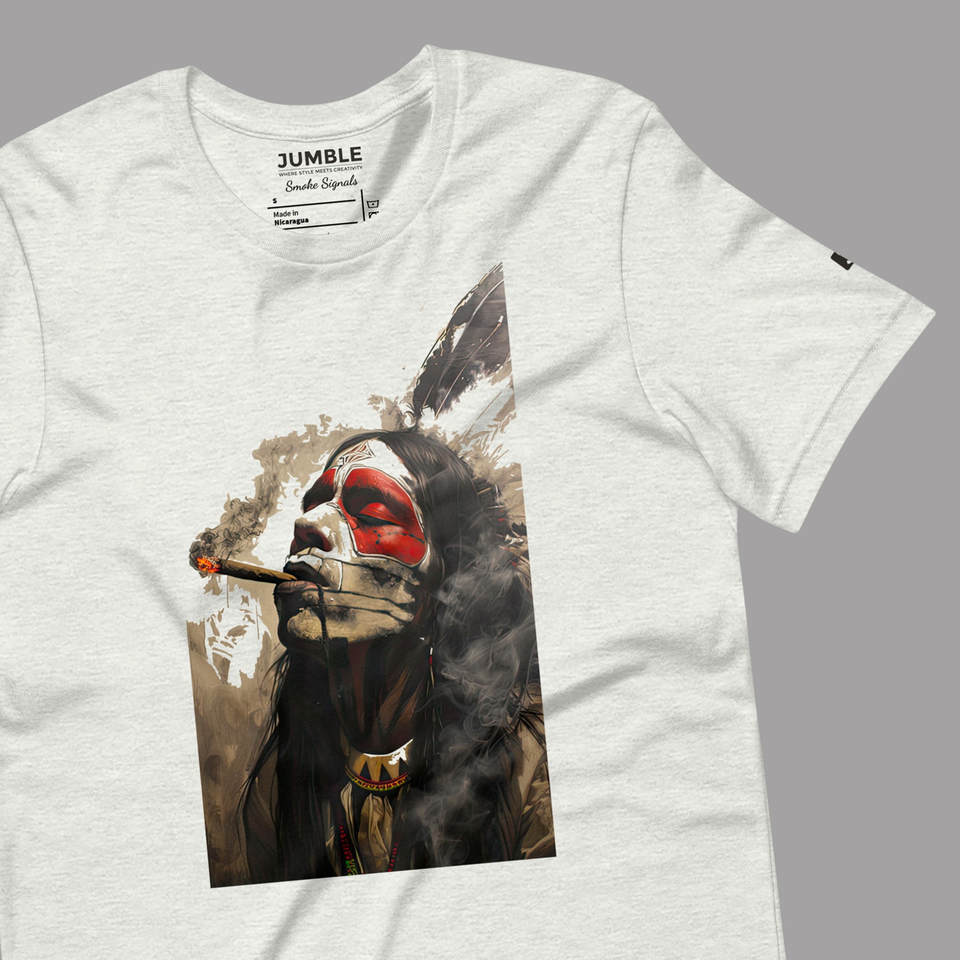 wrinkled ash colour Smoke Signals Unisex t-shirt