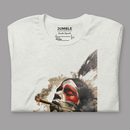 folded ash colour Smoke Signals Unisex t-shirt