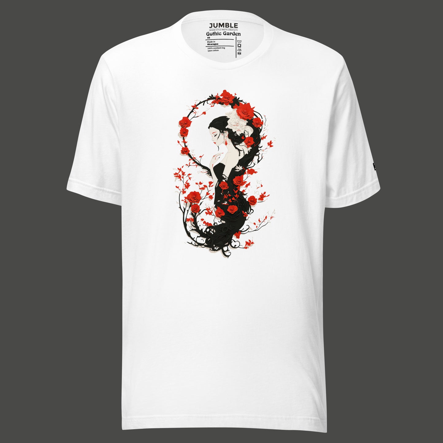 white Gothic Garden Unisex t-shirt