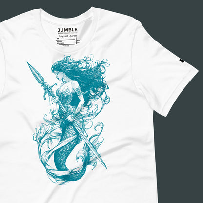 wrinkled white Abyssal Queen Unisex t-shirt 