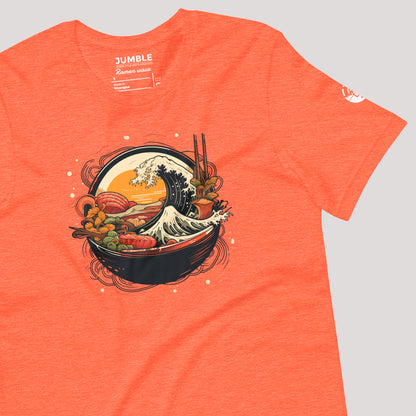 art on heather orange Ramen Wave Unisex t-shirt 