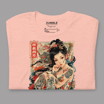 folded heather prism peach  Irezumi Unisex T-Shirt