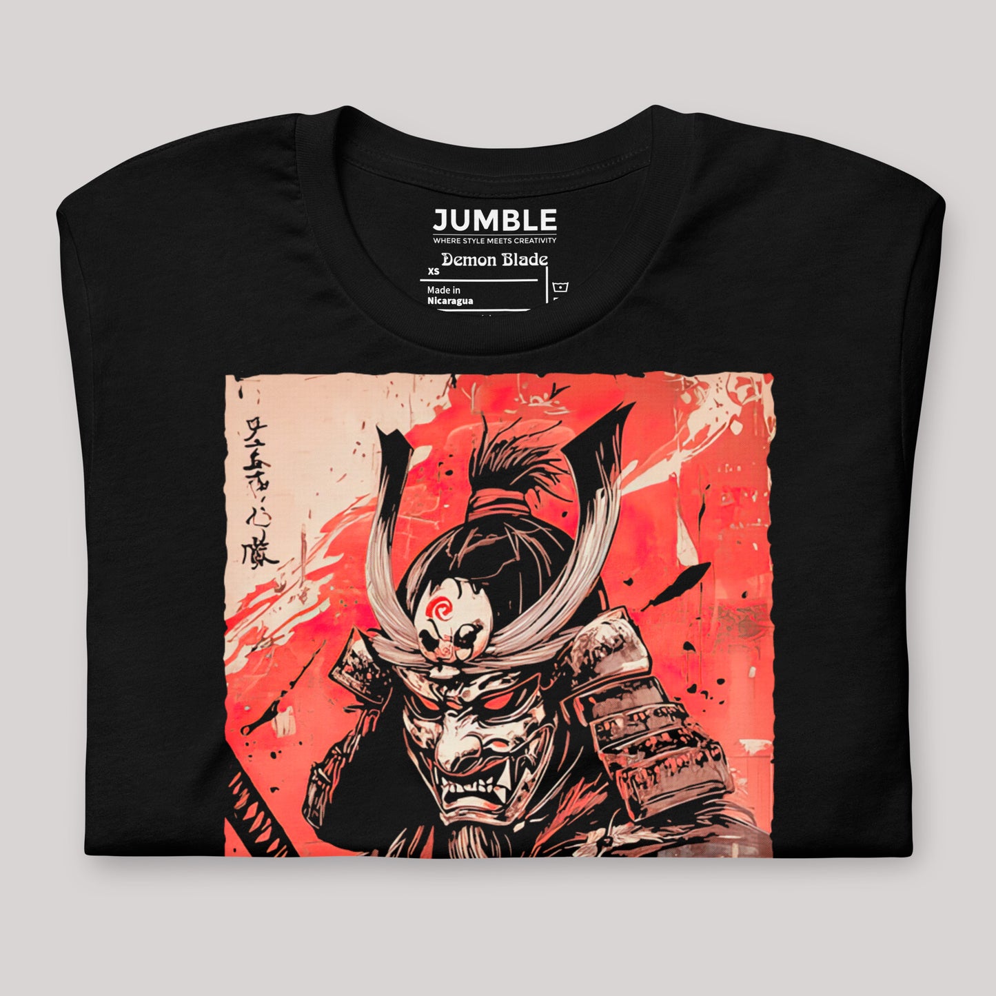 folded black Demon Blade Unisex t-shirt 