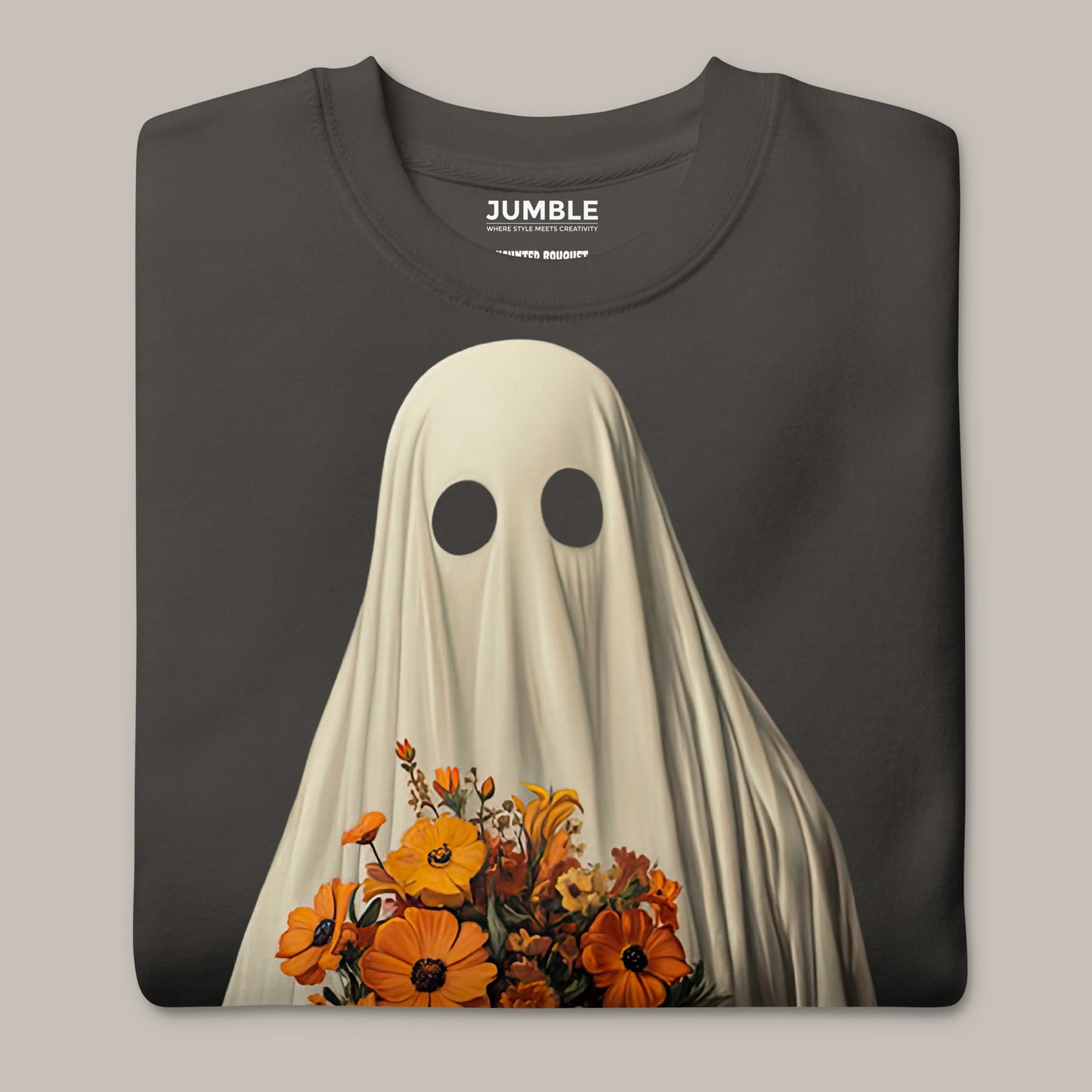 folded Haunted Bouquet Unisex Premium Sweatshirt