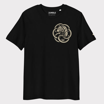 black Roaring Infinity PremiumUnisex organic cotton t-shirt