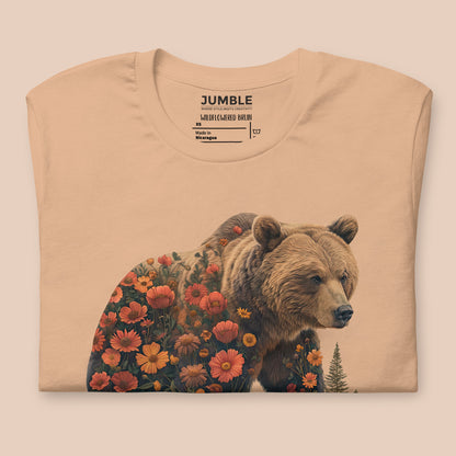 folded tan Wildflowered Bruin Unisex t-shirt 