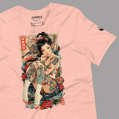 wrinkled heather prism peach  Irezumi Unisex T-Shirt