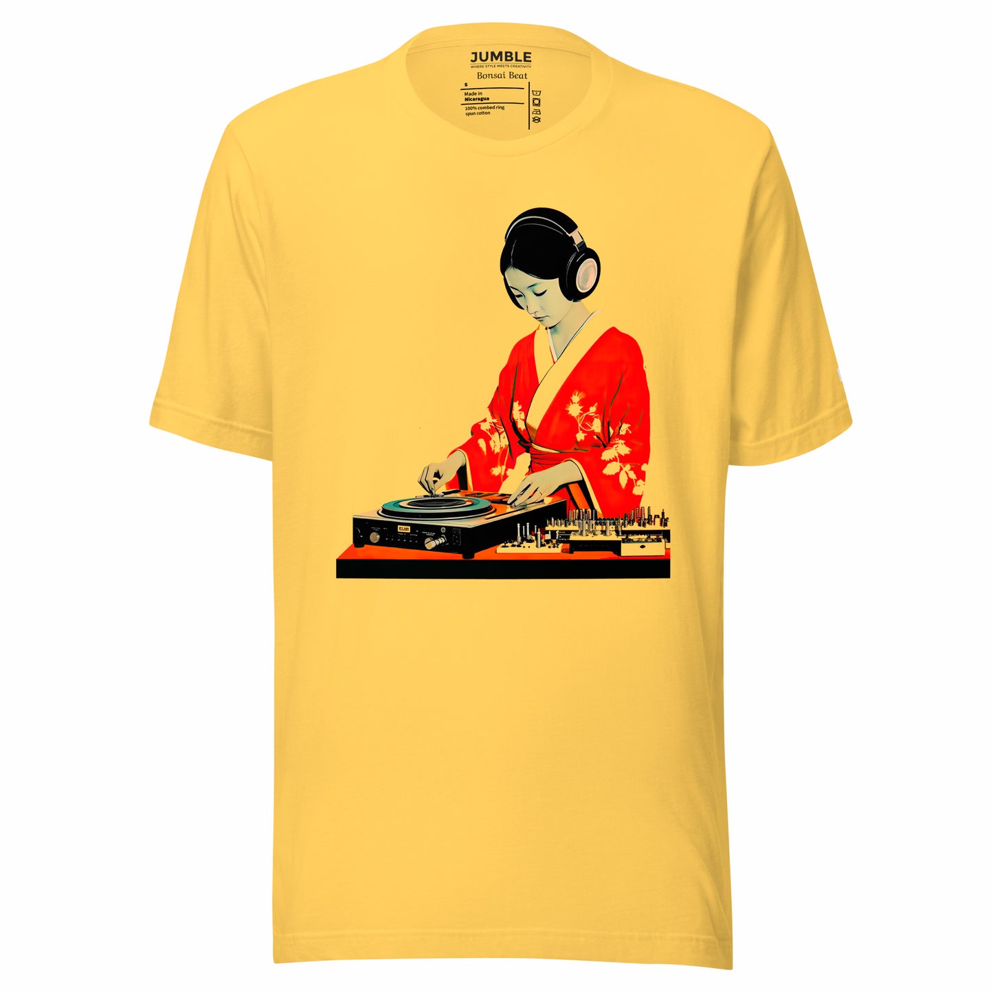 yellow Bonsai Beat Unisex t-shirt