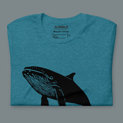 folded deep teal Marine Titan Unisex t-shirt