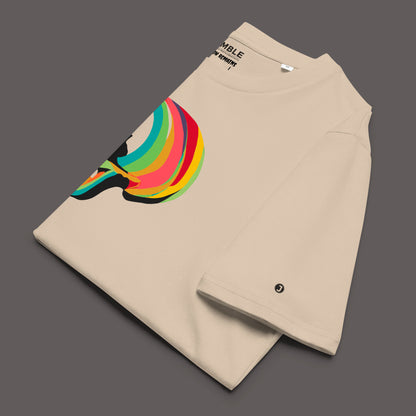 folded desert dust Rainbow Remains Premium Unisex organic cotton t-shirt