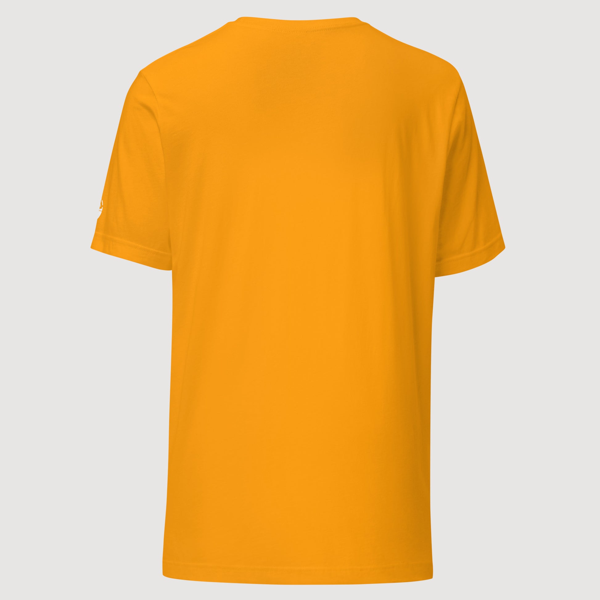 back view of a mustard Sumi Wing Unisex t-shirt