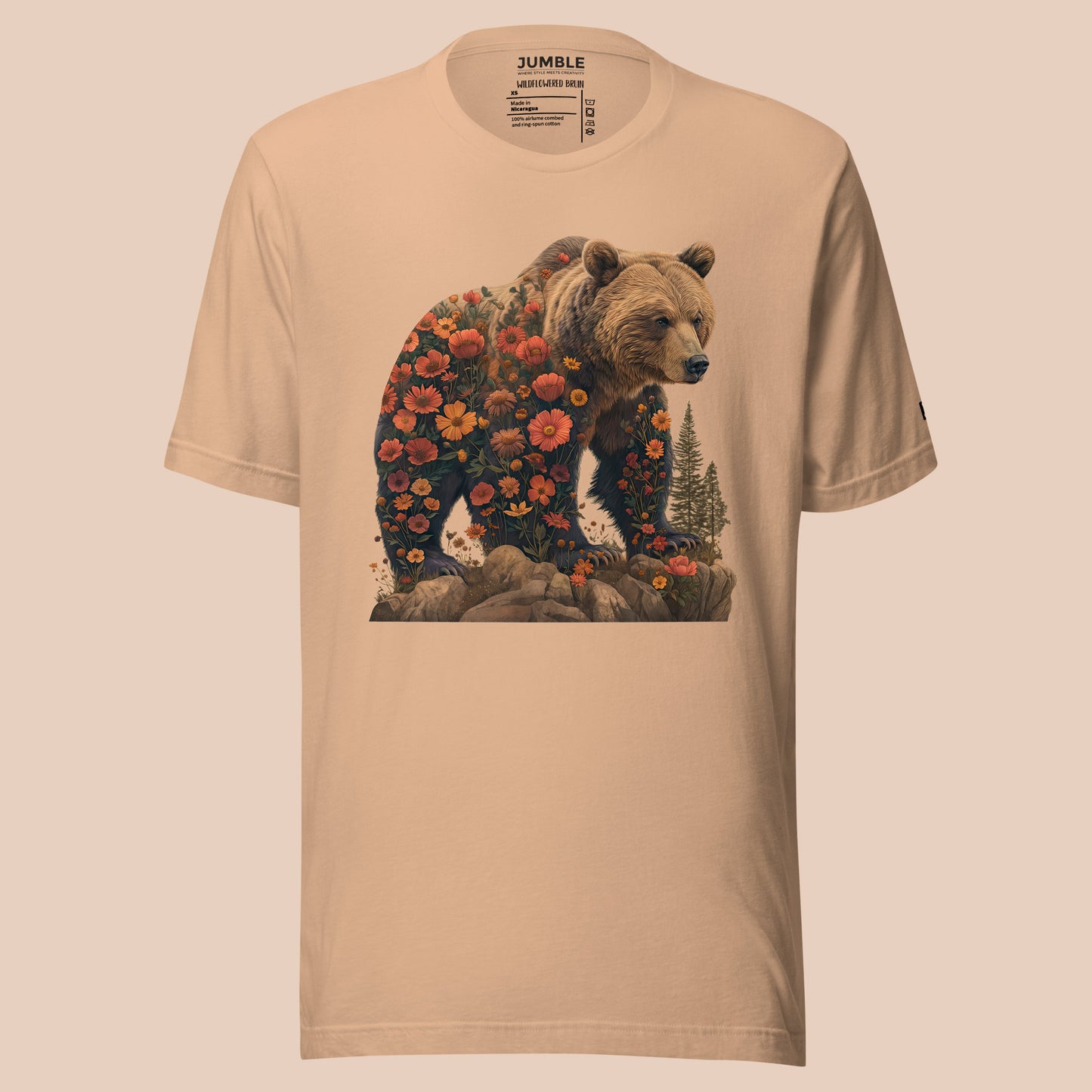 tan Wildflowered Bruin Unisex t-shirt 