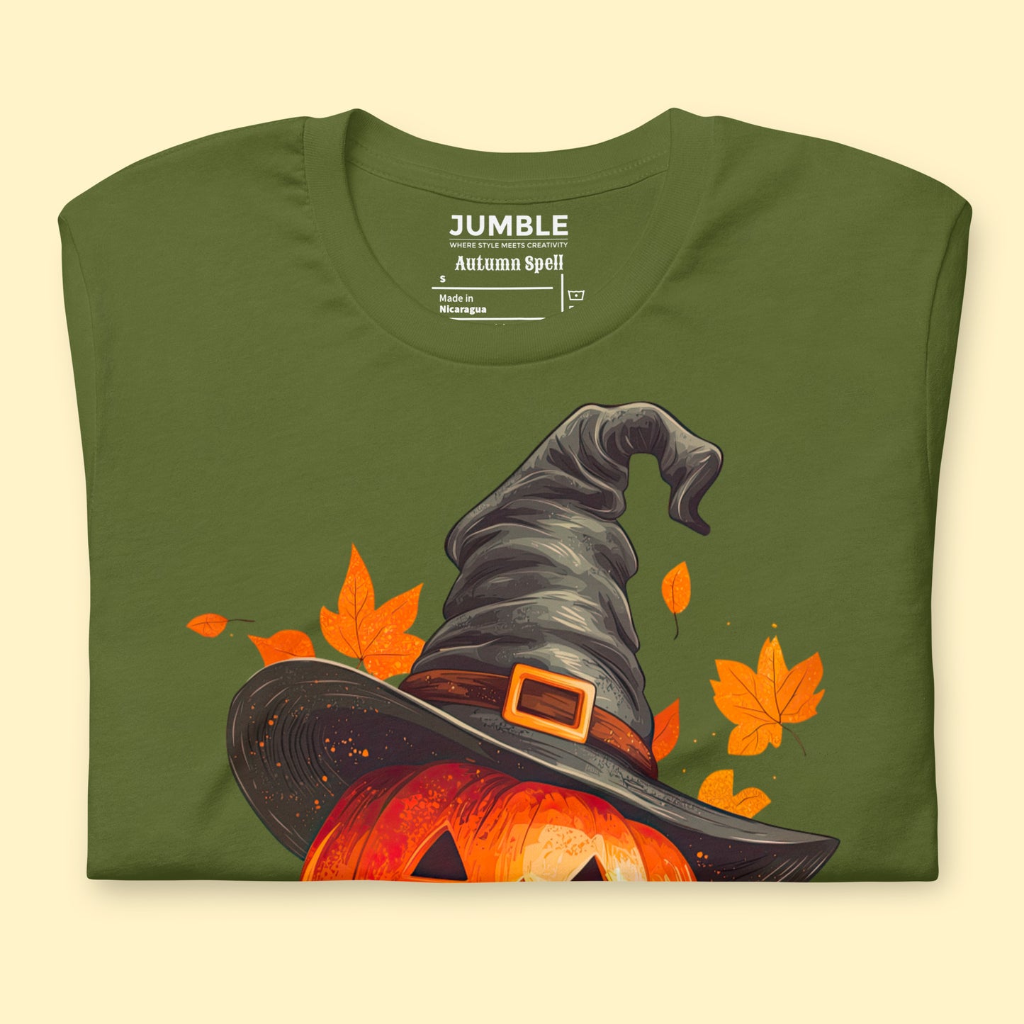 folded olive Autumn Spell Unisex t-shirt