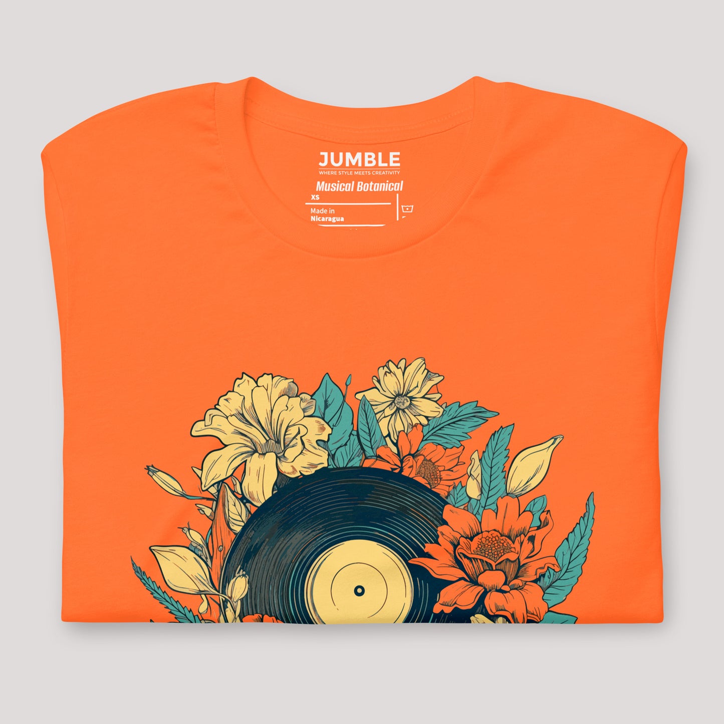 folded Musical Botanical Unisex t-shirt