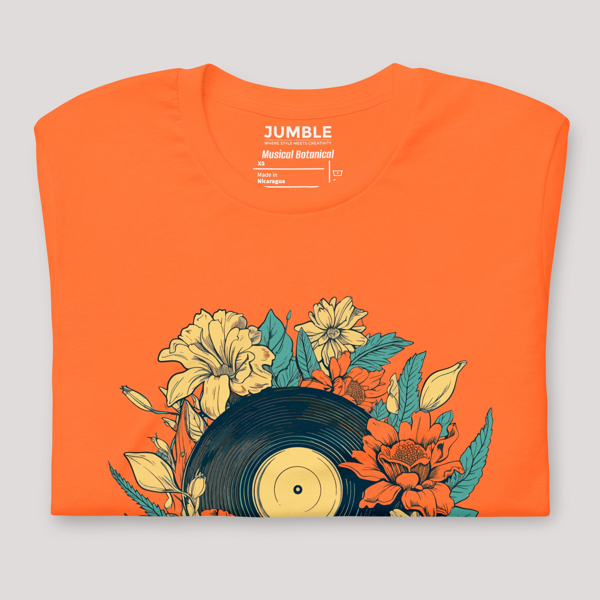 folded Musical Botanical Unisex t-shirt