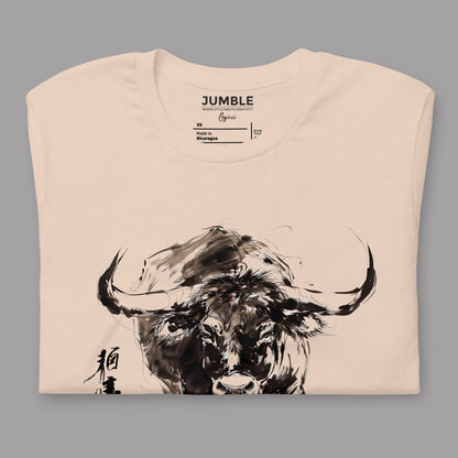 folded cream Gyūei Unisex t-shirt