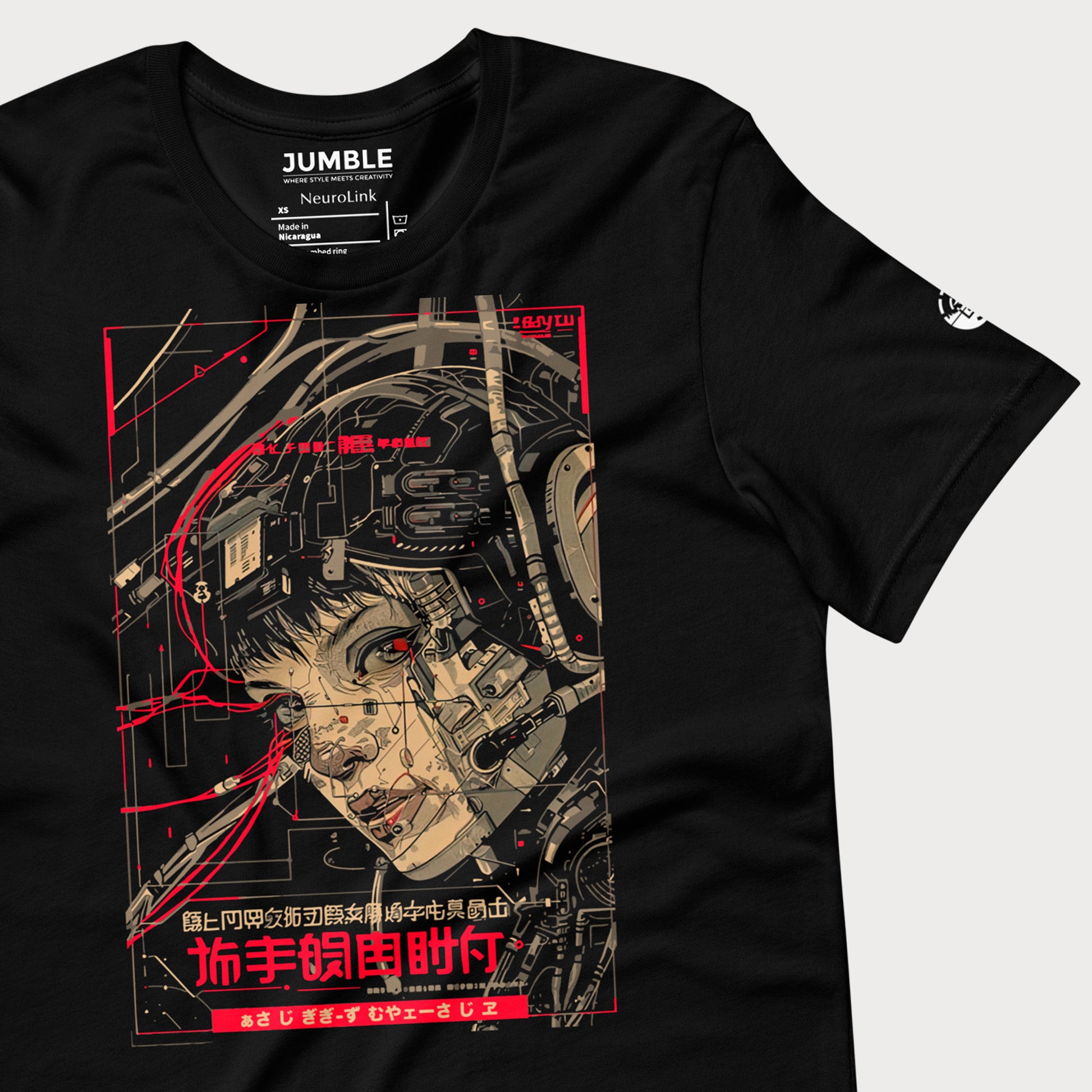 wrinkled black NeuroLink Unisex t-shirt