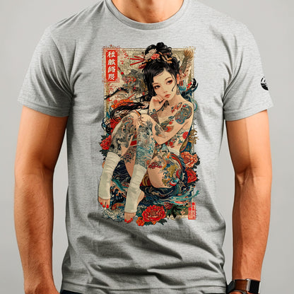 male model wearing athletic gather Irezumi Unisex T-Shirt