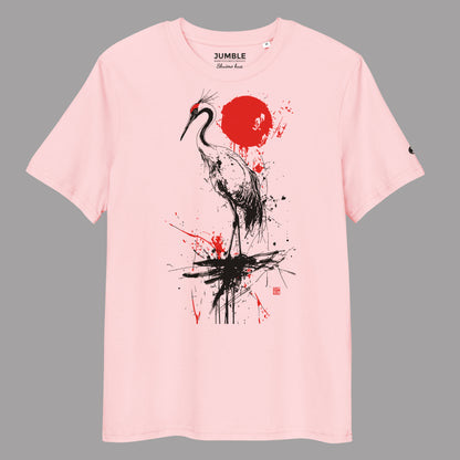 cotton pink Shuimo Hua Premium Unisex organic cotton t-shirt