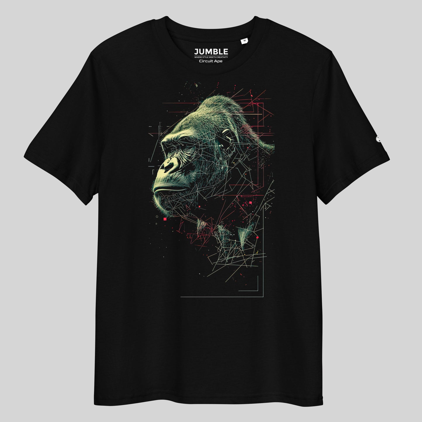 black Circuit Ape Premium Unisex organic cotton t-shirt