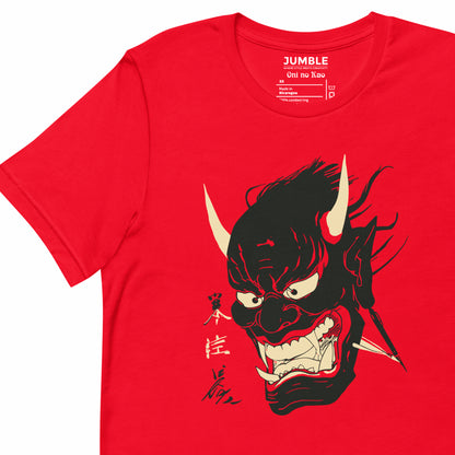 artwork on Oni no Kao Unisex t-shirt