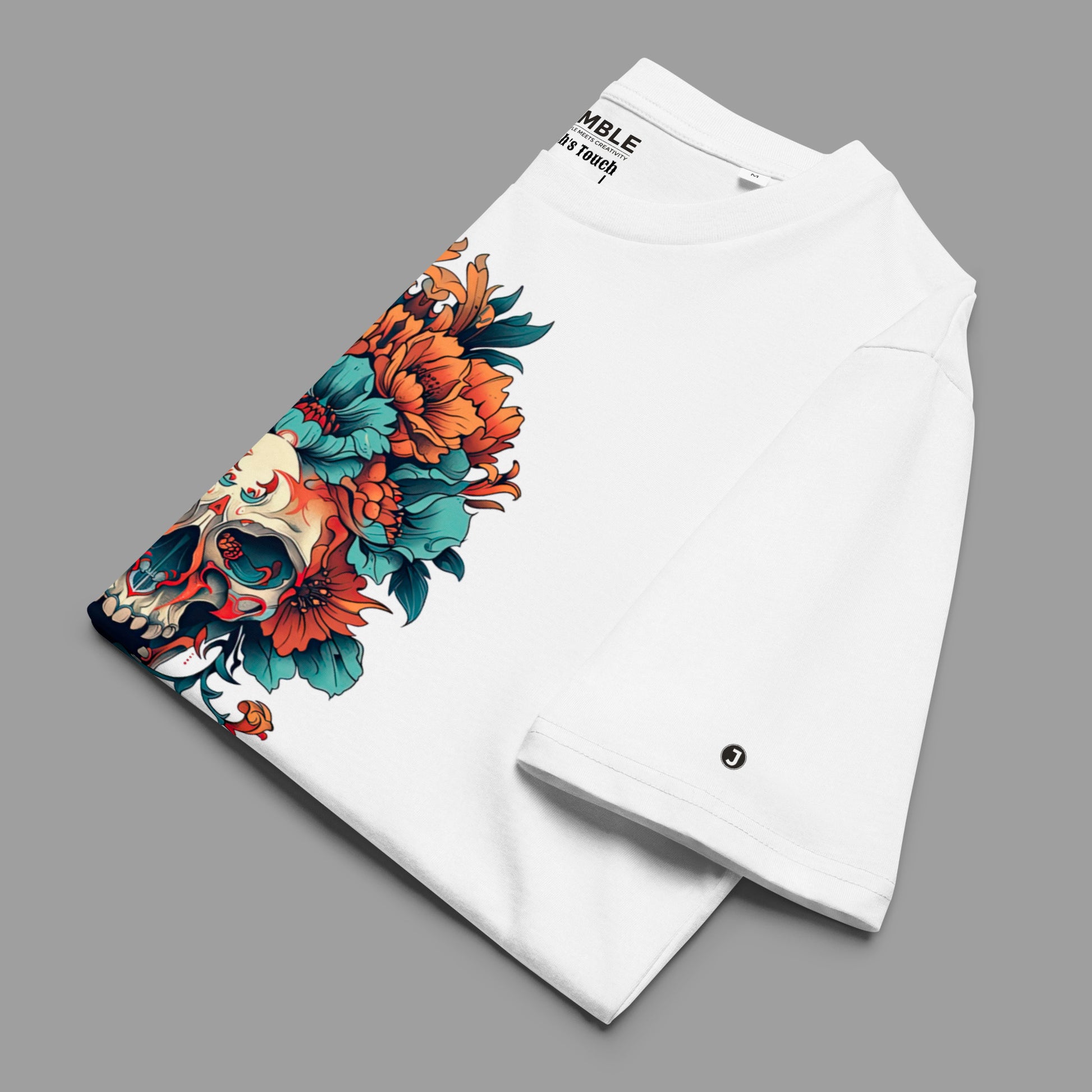 folded Death's Touch Premium Unisex organic cotton t-shirt