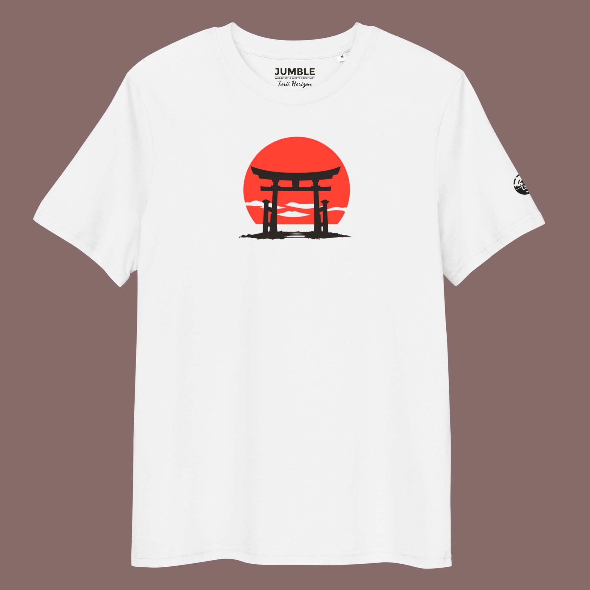 white Torii Horizon Premium Unisex organic cotton t-shirt