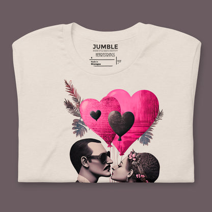 folded heather dust Heartstrings Unisex t-shirt 