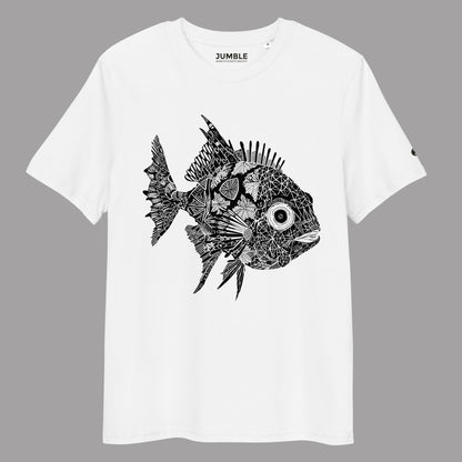 white Puffer's Maze Premium Unisex organic cotton t-shirt