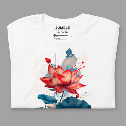 folded white Aka Shu Ren Unisex t-shirt