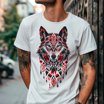 model wearing Runic Guardian Premium Unisex organic cotton t-shirt