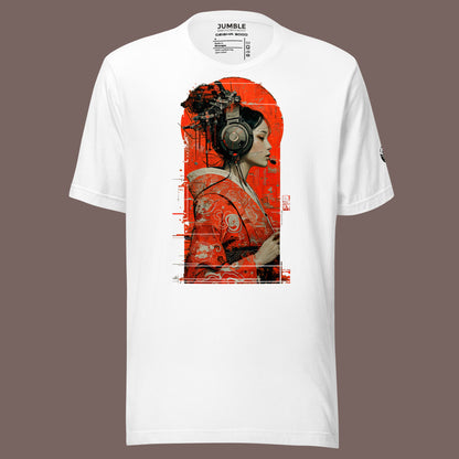 white Geisha 3000 Unisex t-shirt