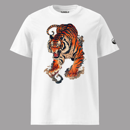 white Tora 虎 Premium organic cotton t-shirt