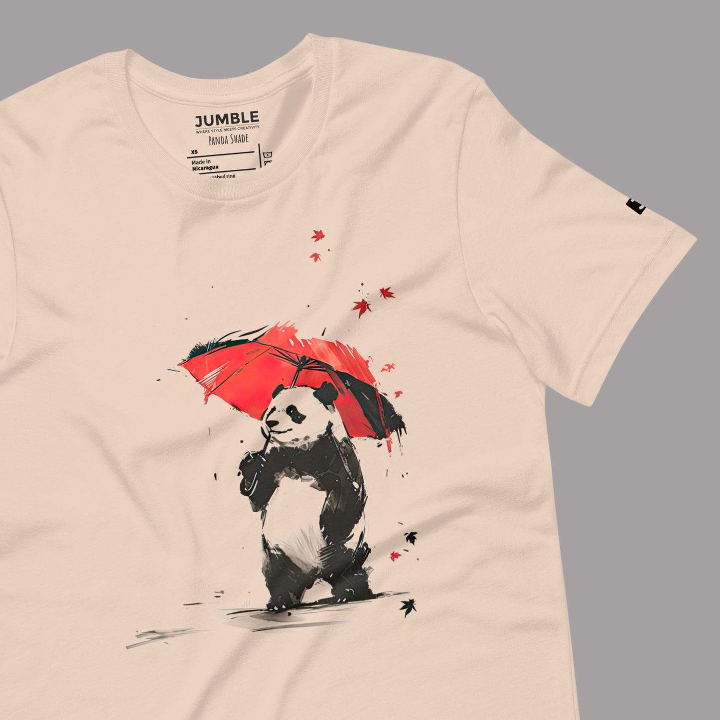wrinkled soft cream Panda Shade Unisex t-shirt 