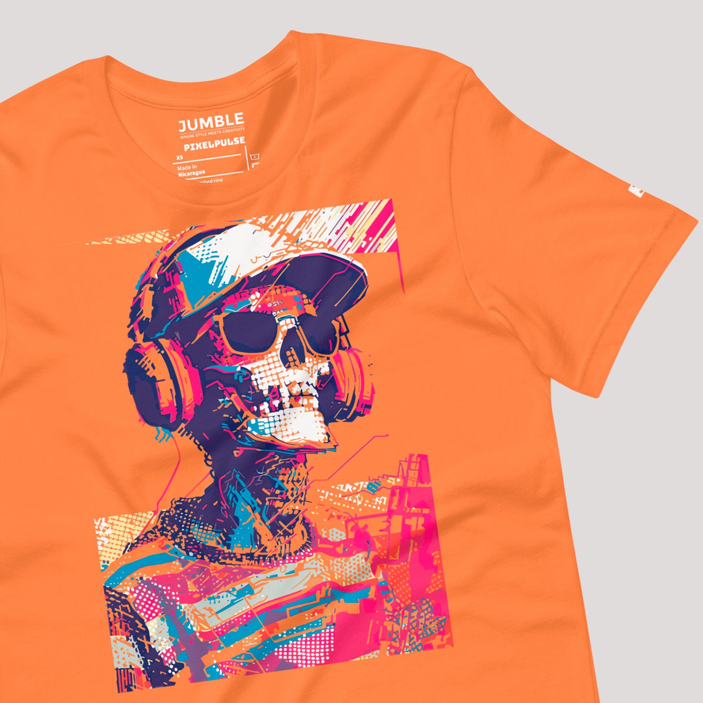 wrinkled burnt orange PixelPulse Unisex t-shirt