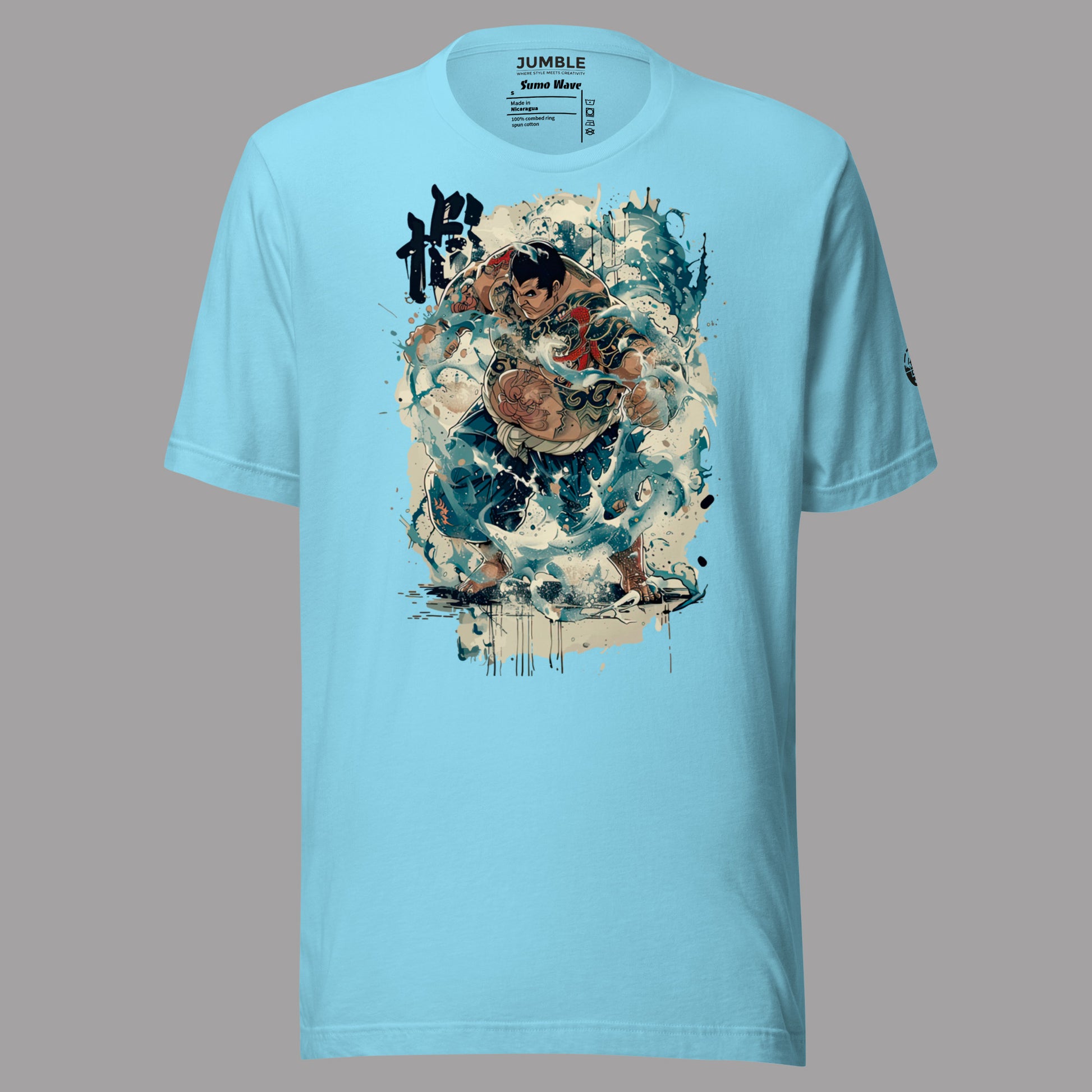 Sumo Wave Unisex t-shirt in ocean blue