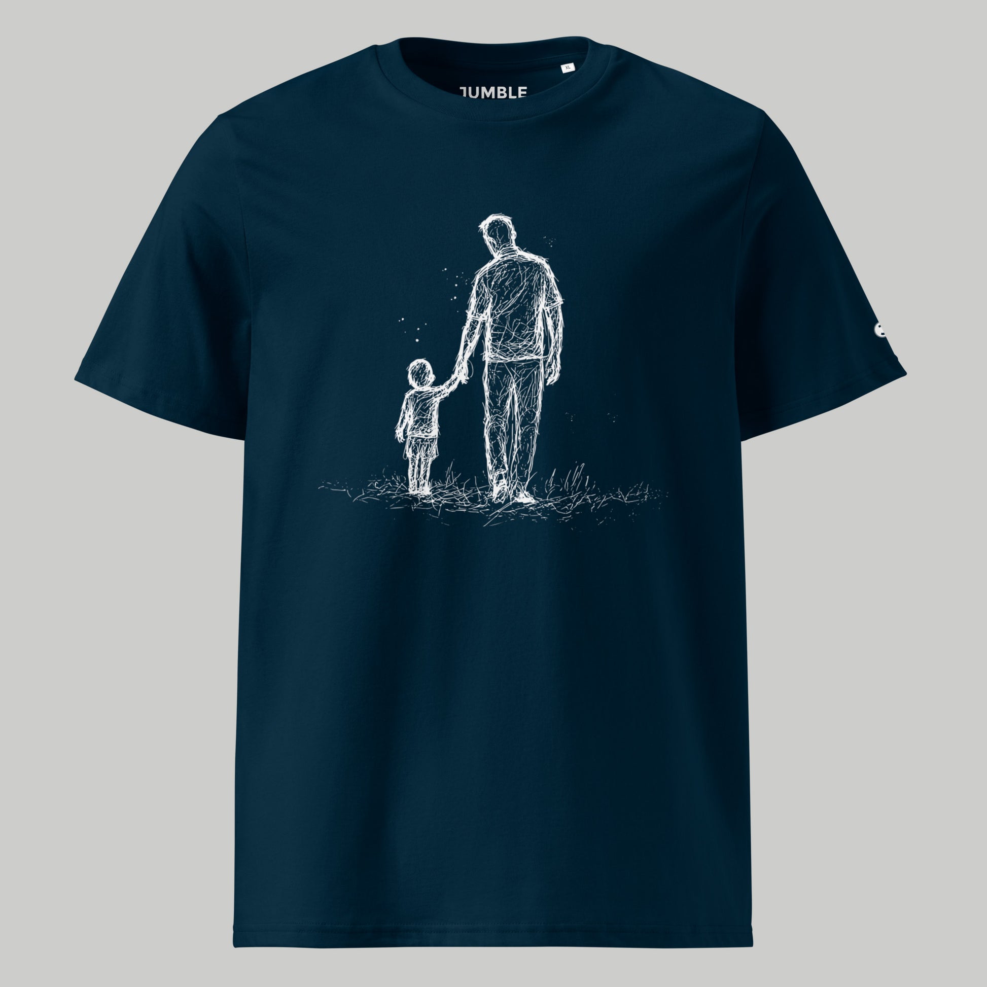 french navy In His Steps Premium Unisex organic cotton t-shirt