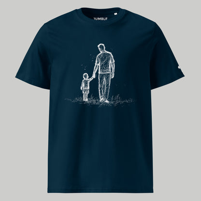 french navy In His Steps Premium Unisex organic cotton t-shirt