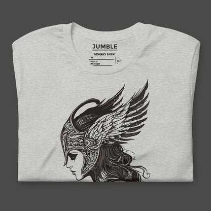 folded Athena's Ascent Unisex t-shirt