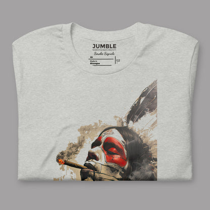 folded silver Smoke Signals Unisex t-shirt 