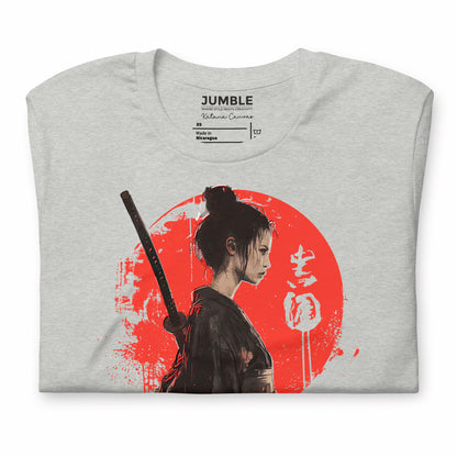 folded athletic heather Katana Canvas Unisex t-shirt