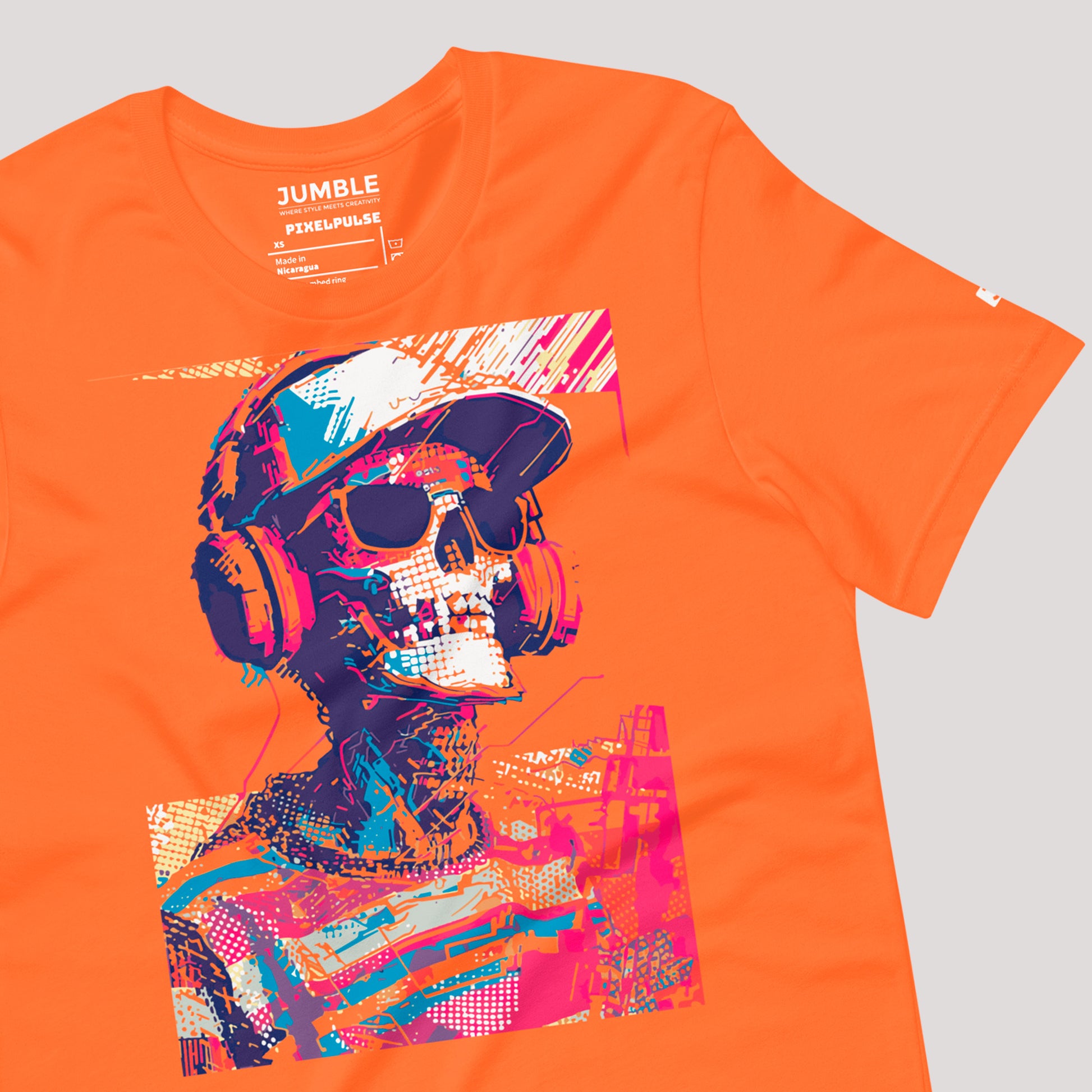 wrinkled orange PixelPulse Unisex t-shirt