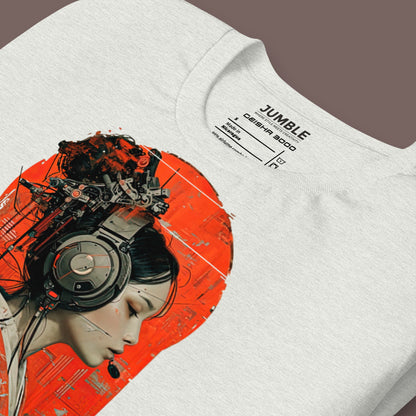 closeup of folded ash Geisha 3000 Unisex t-shirt