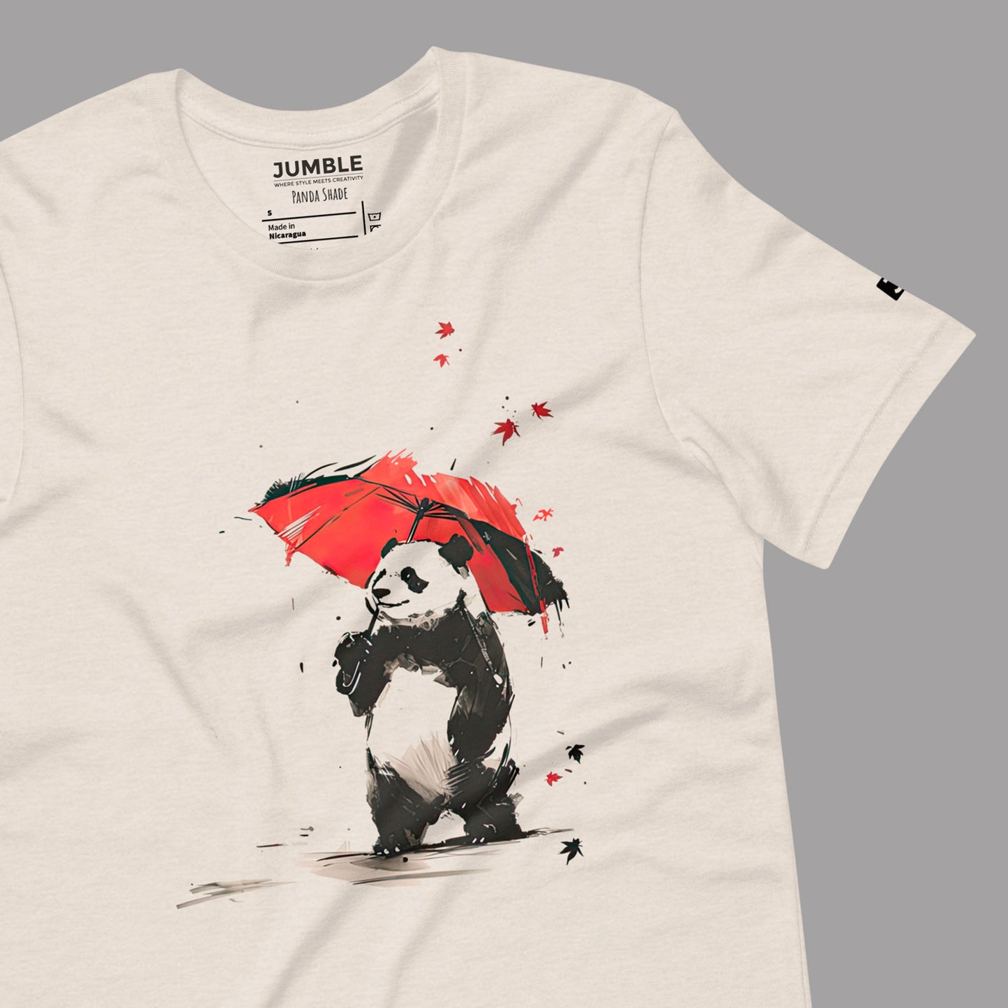 wrinkled heather dust Panda Shade Unisex t-shirt 